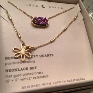 Beautiful necklace genuine quartz